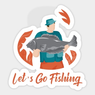 Lets Go Fishing Sticker